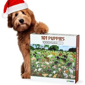 NEW 101 Pooping Puppies  1000 Piece Puzzle 27 x 19 in Funwares Doggies Dogs Pups